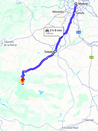 Casa rural cerca de Madrid, de Toledo y de Ciudad Real. Cómo llegar.