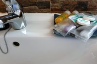 Lavabo y productos de aseo del alojamiento Lavabo y productos de aseo del alojamiento
